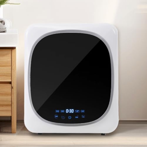 Simpolu 小型 衣類乾燥機 3kg 靴専用トレー付き 除湿 壁掛け 自動モード タイマー 節電 静音 ドラム式 靴乾燥 高温除菌 湿気取り 布団乾燥機 LED液晶ディスプレイ 一人暮らし やさしく乾燥 梅雨 湿気 花粉 家庭用 ウール 完成品 (ホワイト)